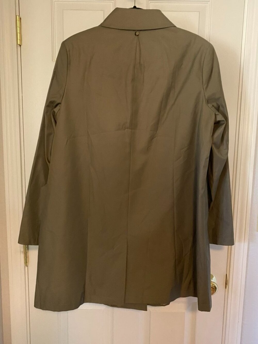 NWT Lauren Ralph Lauren Balmacaan Hooded Raincoat Olive Fern Size XL - Picture 2 of 7